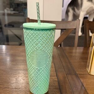 Starbucks Textured Mint Tumbler with Straw